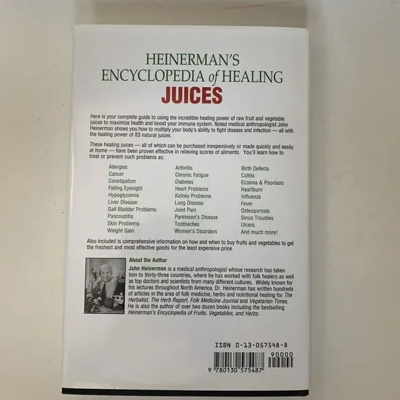 Heinerman's Encyclopedia of Healing Juices by John Heinerman (1994, Hardcover) - Picture 8 of 11